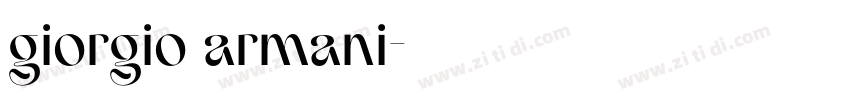 giorgio armani字体转换